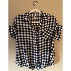 Altard State Plaid Short Sleeve Top